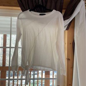 Women’s Gibson look white thermal tie shirt size M